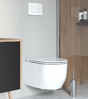 Zestaw Oltens Holsted miska WC wisząca PureRim z powłoką SmartClean z deską wolnoopadającą biały 42517000