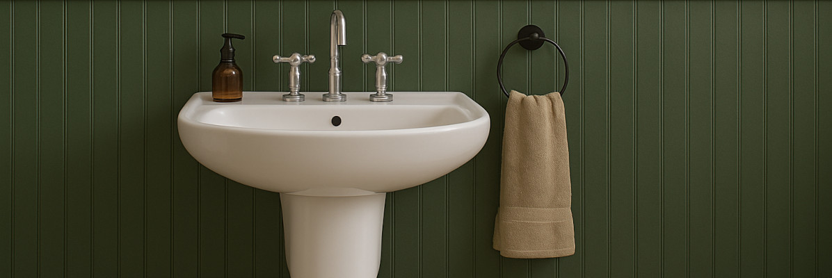 Umywalka z postumentem czy półpostumentem