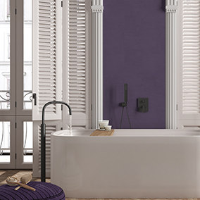 Fioletowa łazienka – pomysły, inspiracje, aranżacje