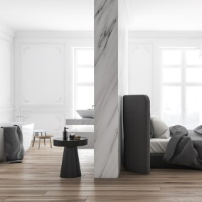 Master bedroom – jak zaplanować sypialnię z łazienką i garderobą?