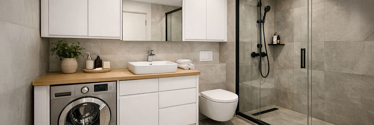 Zabudowa pralki w łazience