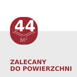 Zalecany do powierzchni 44 m²