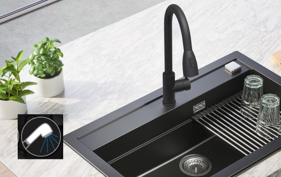 Baterie - wyciągana wylewka z prysznicem