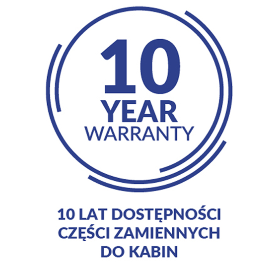 10 LAT GWARANCJI NA DOSTĘPNOŚĆ CZĘŚCI ZAMIENNYCH
