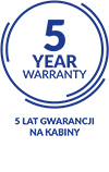 5 LAT GWARANCJI NA KABINY
