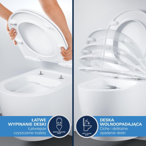 Deska toaletowa wolnoopadająca