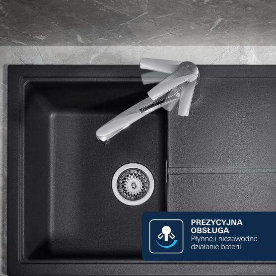 Niezawodna płynna obsługa baterii kuchennych