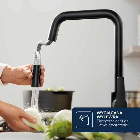 Wyciągana wylewka w baterii kuchennej