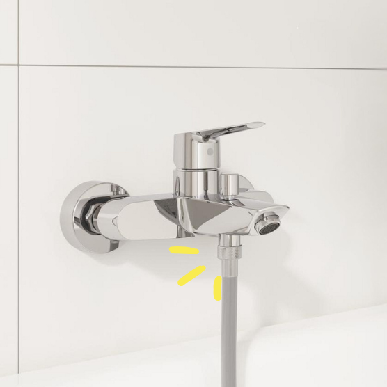 Standardowe wyjście do węży prysznicowych