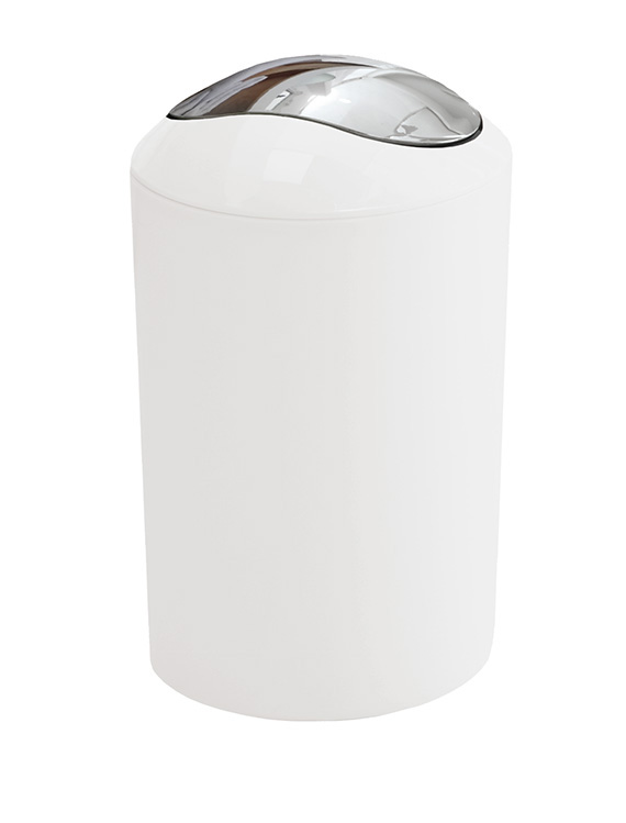 Kleine Wolke Glossy kosz na śmieci 5 l biały/chrom 5063115858