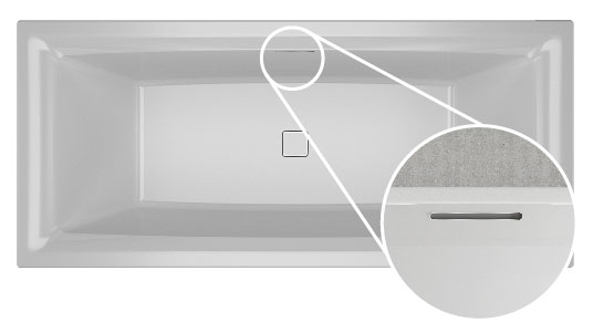 Wąska szczelina przelewu wanny Still Square