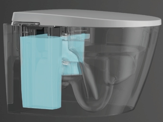 Zbiornik zintegrowany z miską WC