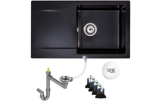 Zestaw zlewozmywak czarny MAGNESIA zawiera: