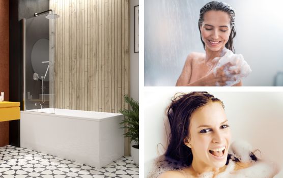 2w1-kąpiel w wannie i pod prysznicem!