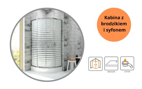 FRIS -kabina z brodzikiem -idealna strefa kąpieli