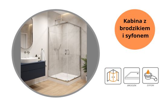 Kabina FRIS w komplecie z brodzikiem i syfonem!