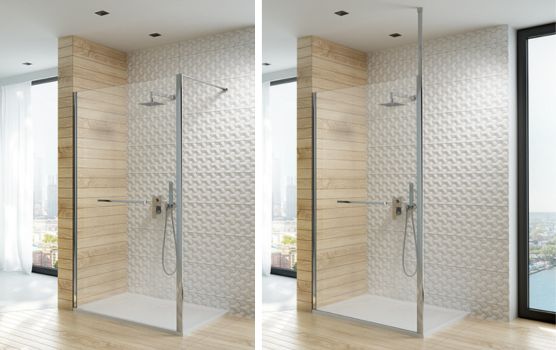 Walk-In narożny z uniwersalnym wspornikiem