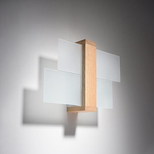 Drewniana lampa ścienna FENIKS