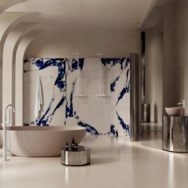 Naturalne kształty i kolory w łazience