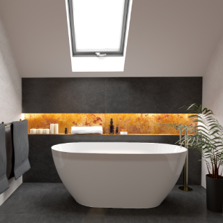 Pokój kąpielowy z wanną wolnostojącą