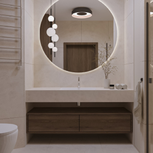 Minimalistyczna i elegancka łazienka