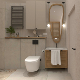 Naturalne materiały w łazience