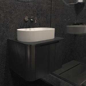 Czarne meble w łazience