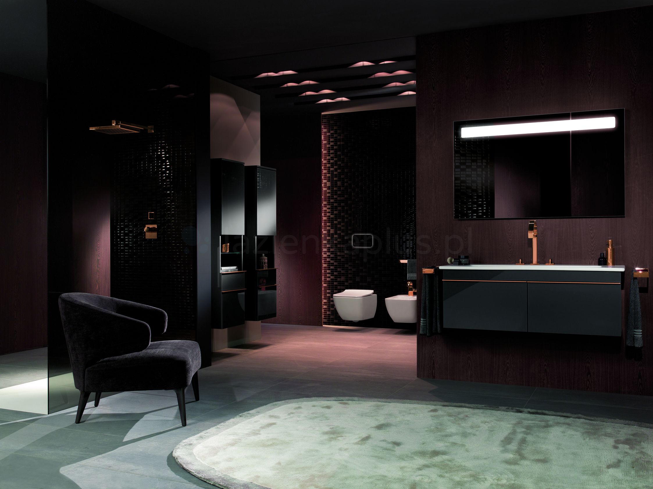 Luksusowa łazienka w czerni