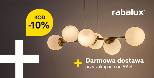 : Kod -10% i darmowa dostawa od 99 zł na oświetlenie Rabalux