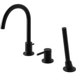 Kohlman Roxin Black bateria wannowo-prysznicowa 3-otworowa czarny mat QB241RB