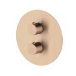 Oltens Katla bateria wannowo-prysznicowa termostatyczna podtynkowa miedź  szczotkowana 34600610