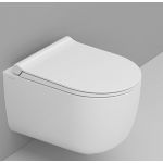 Ceramica Dolomite Mirto Round miska WC wisząca bez kołnierza ze spłukiwaniem wirowym biały połysk D474901