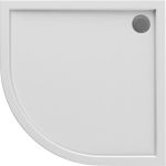 Oltens Superior brodzik półokragły 80x80 cm akrylowy biały 16001000