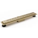 Rea Greek Gold odpływ liniowy 70 cm z kołnierzem złoty REA-G8005