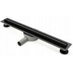 Rea Neo Slim Black Pro 600 odpływ liniowy 60 cm z kołnierzem czarny REA-G8900