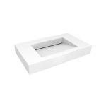 Oltens Stila umywalka 100x45 cm ścienna LavaForm biały mat 40003900