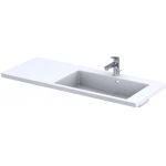 Oristo Brylant umywalka 125x50 cm meblowa prostokątna prawa biała UME-BR-125-92-P