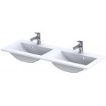 Oristo Silver umywalka 120x45 cm meblowa podwójna prostokątna biała UME-SI-120-92-D