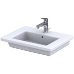 Oristo Twins umywalka 60,2x46,1 cm meblowa prostokątna biała UME-TW-60-91