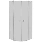 Roca Capital kabina prysznicowa 80 cm półokrągła chrom/szkło przezroczyste AM4308012M