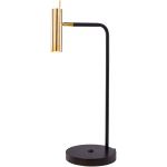 Amplex Amos lampa biurkowa 1x25W czarna/złota 0174