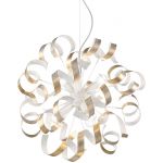 Ideal Lux Vortex SP6 lampa wisząca 6x60W biała/złota 101606