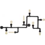 Ideal Lux Plumber lampa podsufitowa 8x42W czarna 136714