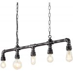 Ideal Lux Plumber lampa wisząca 5x60W antyczna czerń 175355