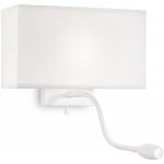 Ideal Lux Hotel kinkiet 1x40W/1x1W biały 215693