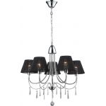 Lampex Elsa lampa wisząca 5x40W czarna/srebrna 171/5