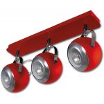 Lis Poland Scotti lampa podsufitowa 3x40W czerwona 4464PLH04