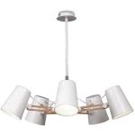 Mantra Looker lampa wisząca 5x15W biały/drewno 3770