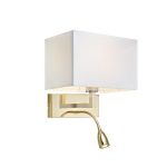 Markslöjd Savoy kinkiet 60W+3W złoty/biały 106308