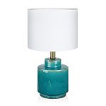 Markslöjd Cous lampa stołowa 1x60W antyczny niebieski/biały 106606